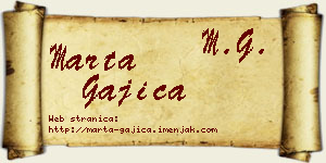 Marta Gajica vizit kartica